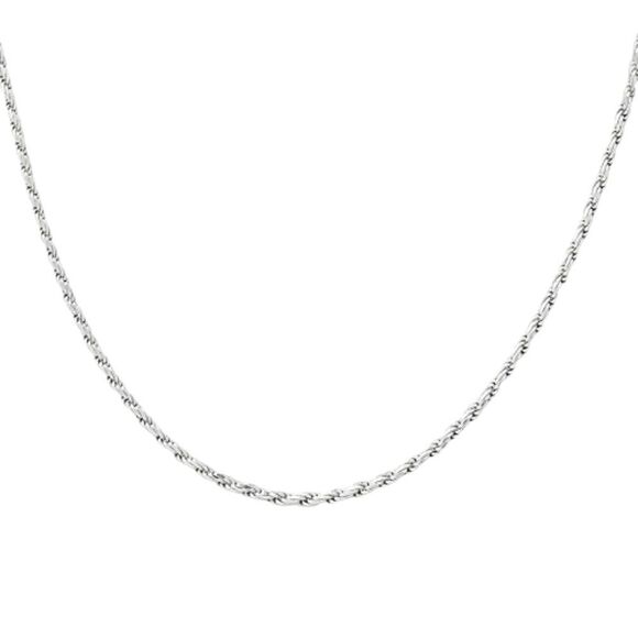Giani Bernini Sterling Silver Diamond cut rope chain 20” Necklace - Picture 5 of 8